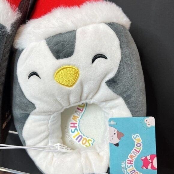Kellytoy Squishmallows Paxton Penguin Slippers Christmas Santa Hat Size 11/12 - Picture 4 of 5